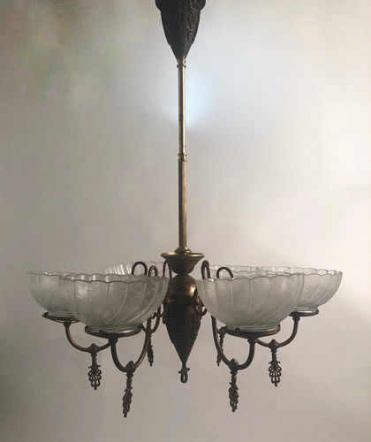 Aesthetic 6 arm Gas Chandelier